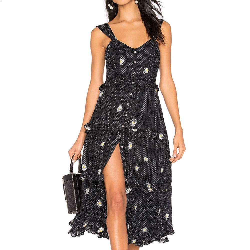 Free People Daisy Polka Dot Midi Maxi Dress